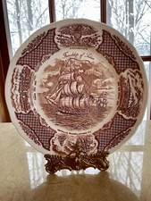 Set/6 Vintage  Alfred Meakin Staffordshire England Fair Winds Dinner Plates