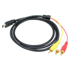 HDMI to RCA Cable,HDMI Male to 3RCA Video Audio AV Adapter f TV DVD 1080p–1.5m