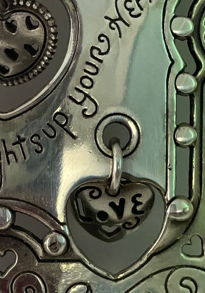 BRIGHTON Diseñador Luz Nocturna - Solo Cubierta - Corazones Flotantes Tono Plateado Metal Amor Foto 3 de 4