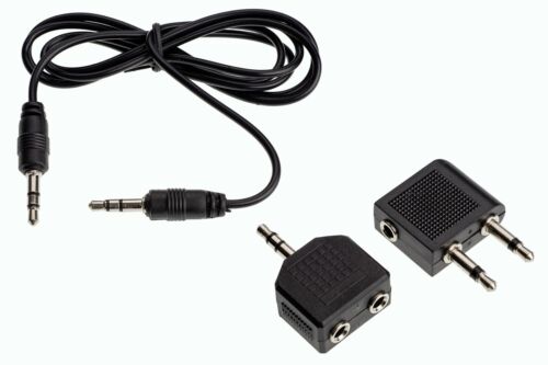  3.5mm Jack Plug / Splitter / Cable Audio Adaptor MP3  Aricraft  Travel 3 Pc Set - Picture 1 of 2