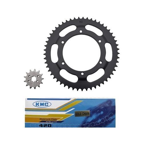 Kit chaine 420 anti-déraillement 14 52 pour Derbi DRD et GPR 50cc