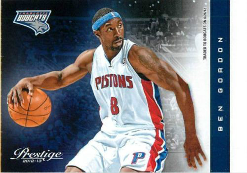 2012-13 Panini Prestige #57 Ben Gordon Charlotte Bobcats NM Basketball Single