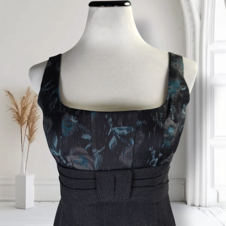 Vestido Nanette Lepore Empire Cintura Talla 8 Lazo Oficina Sirena Hasta la Rodilla Preppy Foto 3 de 4