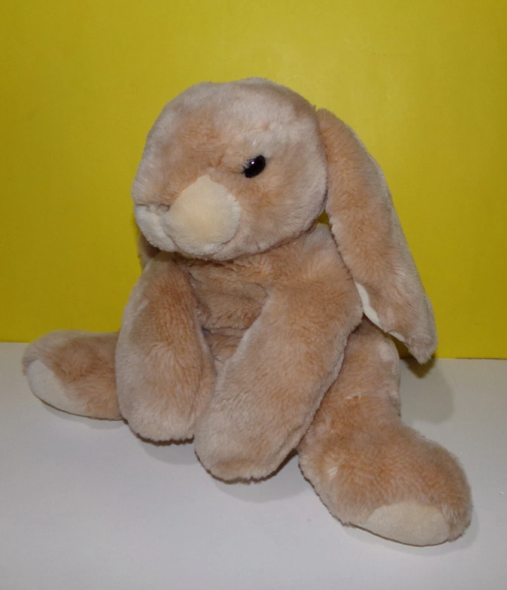 Vintage Animal Alley Toys R Us Weighted Tan Plush Bunny Rabbit
