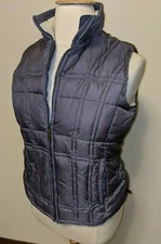 Vtg 00s Woolrich Lavender Down Filled Puffer Vest Woman's Large Fleece Lined