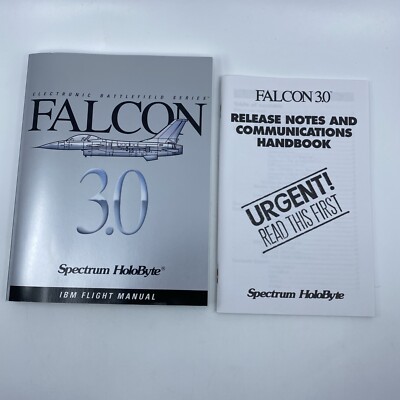 Falcon 3.0 1991 IBM 1.44MB 3.5” Floppy Discs CIB With Guides/Maps