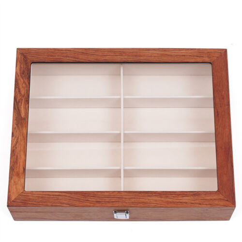 8 slot occhiali da vista occhiali da sole custodia in legno espositore scatola organizer - Foto 7 di 11
