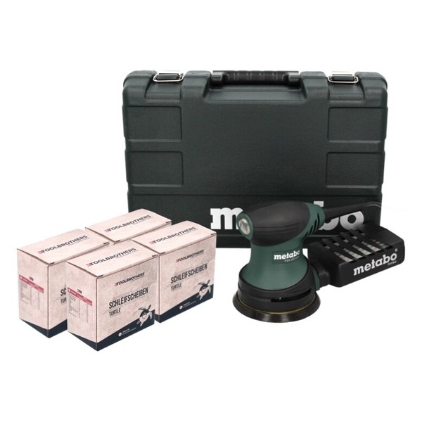 Metabo Fsx 200 Intec Exzenterschleifer 240 W 125 Mm + 4X Toolbrothers Schleifset-image