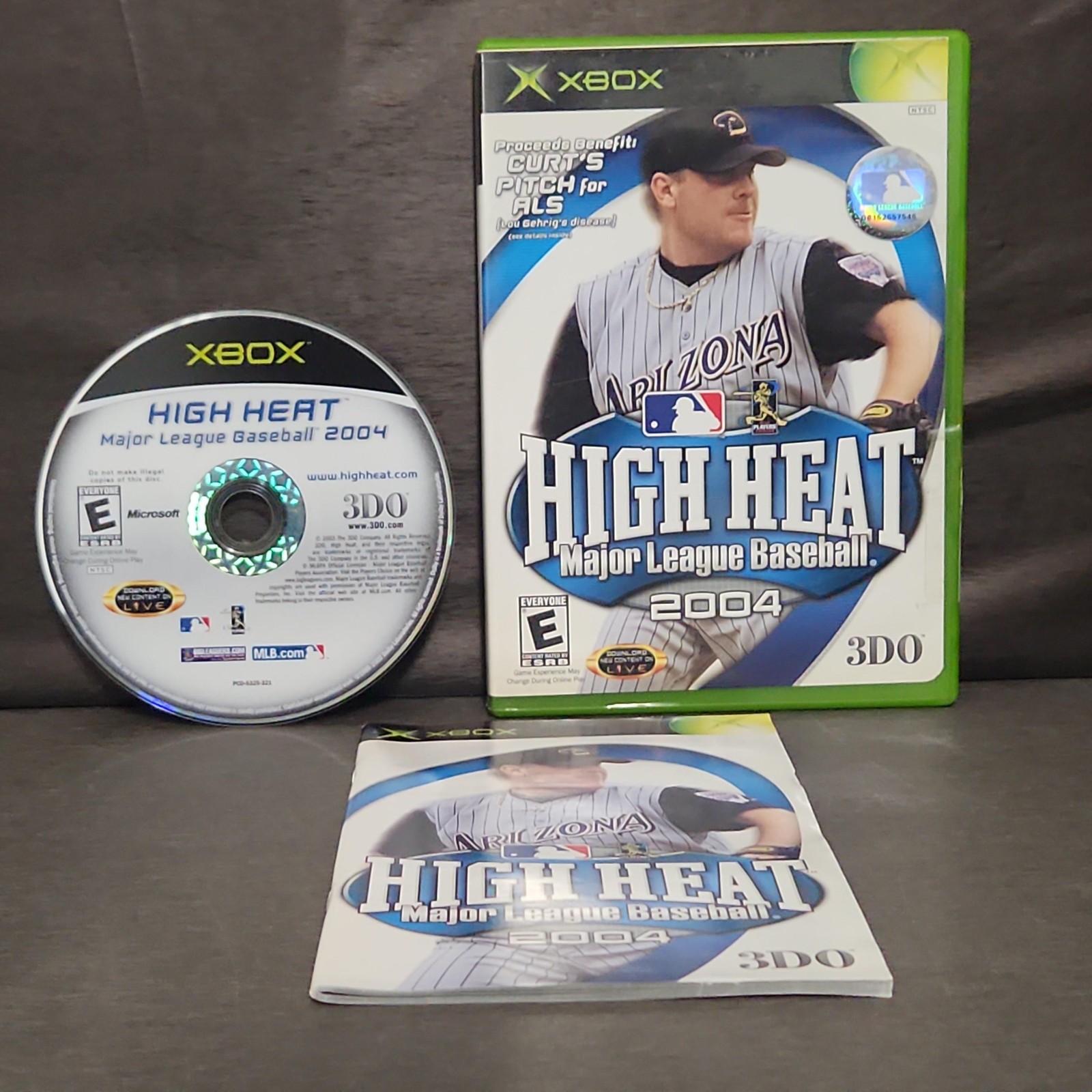 Juego High Heat Major League Baseball 2004 Microsoft Xbox CIB 3DO
