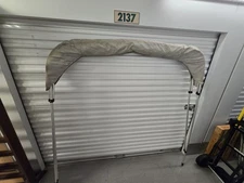  Bimini Top 3 Bow / 4 Bow Canopy Boat Cover 6ft / 8ft Long With Poles Frame