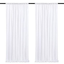 White Sequin Backdrop Curtains 2 Pieces 2FTx8FT Glitter Background Sparkly