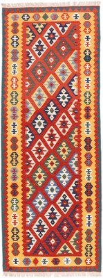 Kelim Kashkouli Teppich 92x246 cm handgewebt Wolle Persien Unikat Neu
