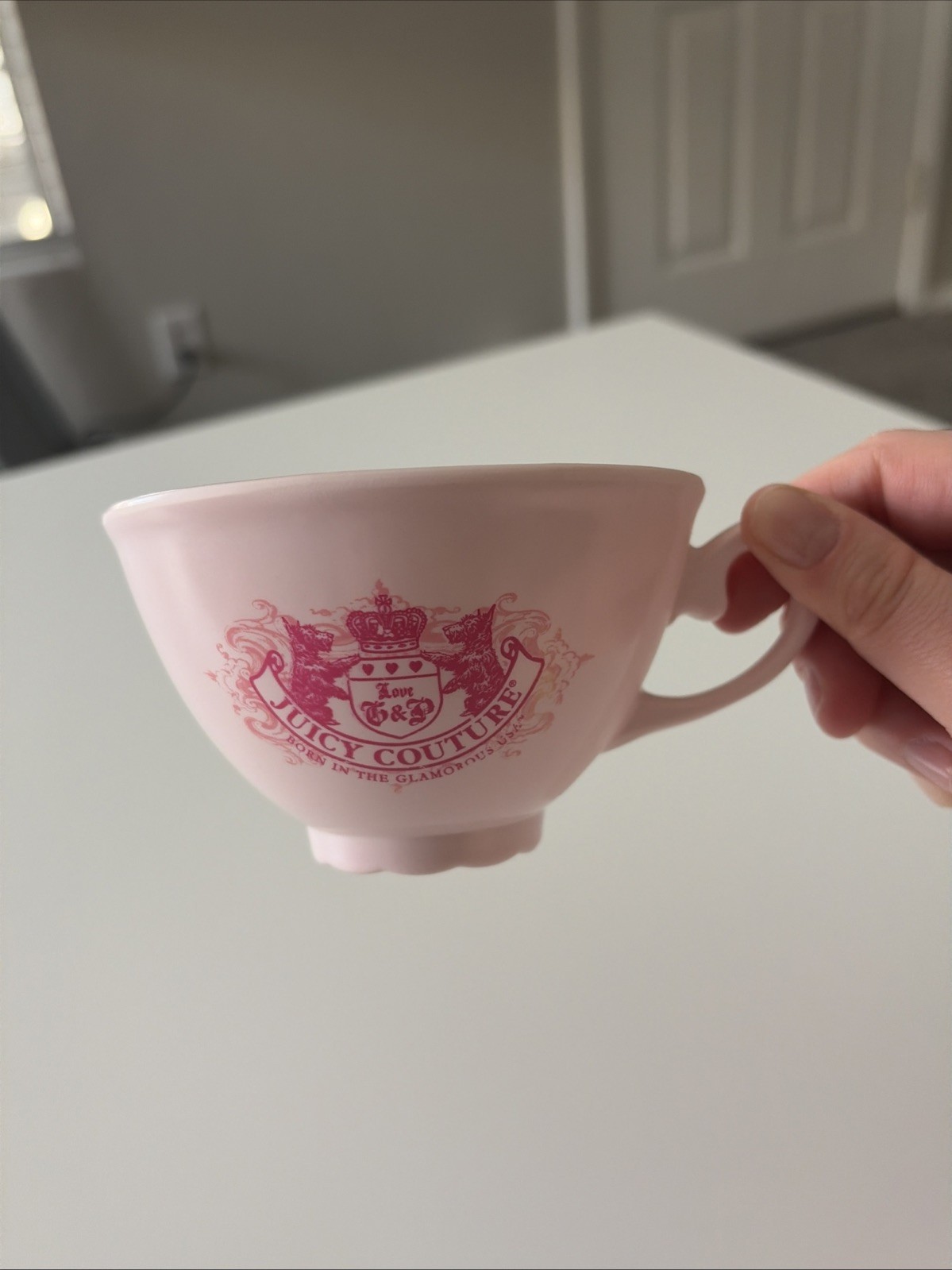 Juicy Couture Vintage Collector's Tea Cup - Light Pink 5” x 2.5”