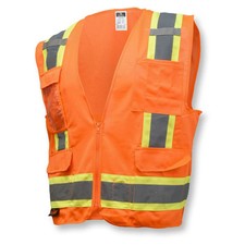 Radians SV6O Type R Class 2 Two-Tone Surveyor Safety Vest - Orange M LG XL 3X
