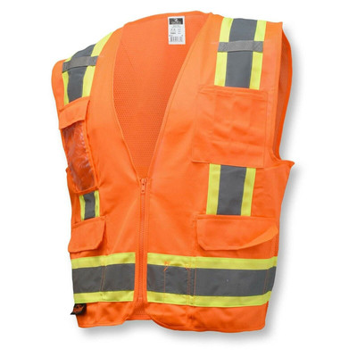 Radians SV6O Type R Class 2 Two-Tone Surveyor Safety Vest - Orange M LG XL 3X