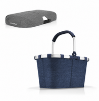 Reisenthel Einkaufskorb Carrybag Twist Navy BK4129 + Cover Twist Silver BP7052