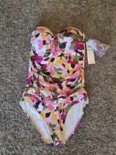 Anne Cole twist bandeau Size 8 one piece swimsuit
