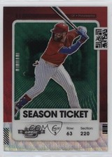 2021 Panini Contenders Season Ticket Optic Green Wave Prizm Bryce Harper 0rd2