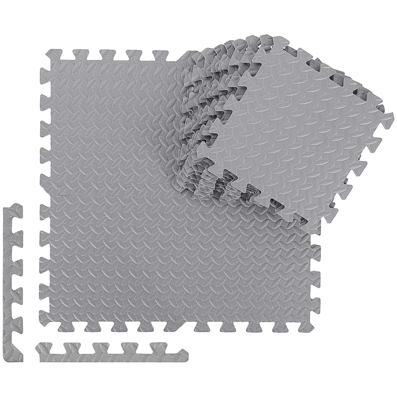 100 Pcs 12 x 12 Gym Mat Foam Floor Mats for Home Gym Covers 96 Sq Ft Puzzle E...