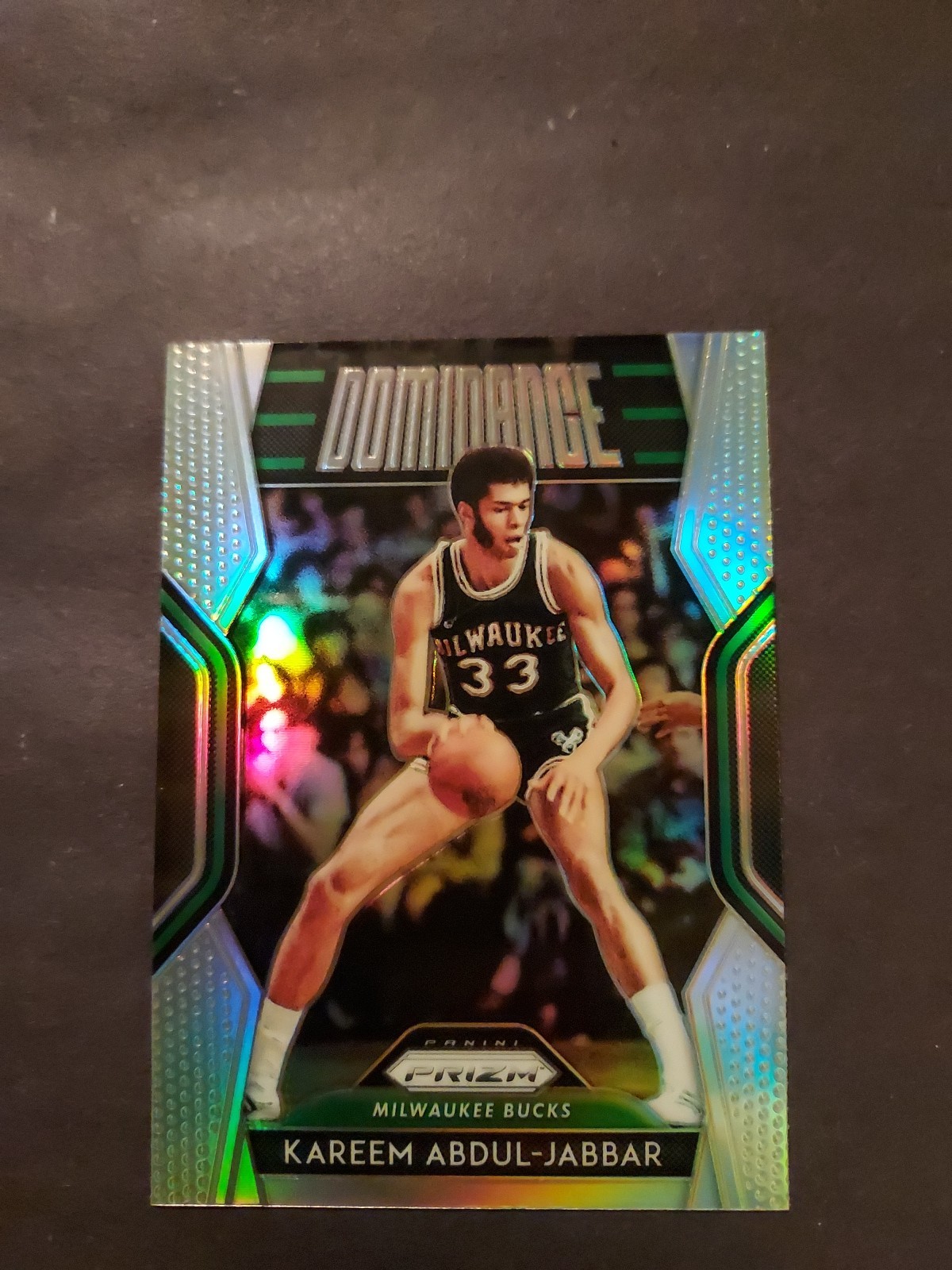 Kareem Abdul-Jabbar 2018-19 Panini Prizm Dominance Silver Prizm 7