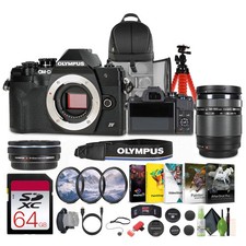 Olympus OM-D E-M10 Mark IV Mirrorless Digital Camera with 14-42mm and 40-150 mm
