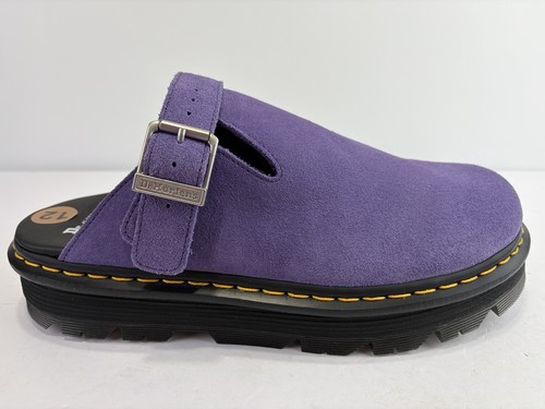 Dr. Martens Zebzag Suede Casual Slingback Platform Mules Twilight Purple Mens 12
