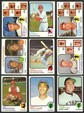 LOT of (25) 1973 Topps Vintage Baseball Cards (ALL Stars & Hall of Famers) NM-MT
