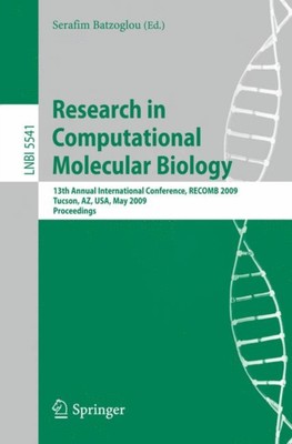 Batzoglou - Research in Computational Molecular Biology  13th Annual I - X555z