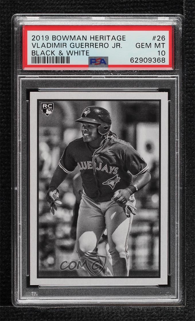 2019 Bowman Heritage Black & White Vladimir Guerrero Jr PSA 10 GEM MT RC 1k3x