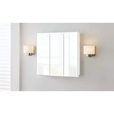 Glacier Bay 24.4 in. Rectangular Medicine Cabinet w/ Mirror & Adjustable Shelves