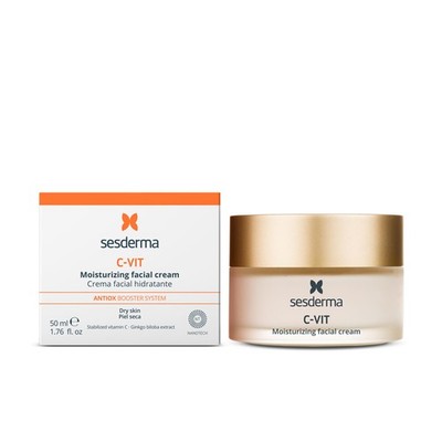 Sesderma C-VIT Moisturizing Facial Cream, Fight Aging with Vitamin C