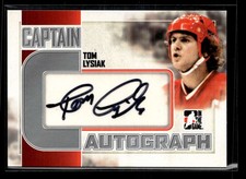 2011-12 In The Game Captain-C Tom Lysiak Auto Silver Flames Y4066