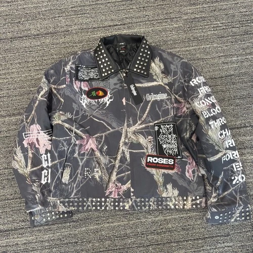 Civil Regime Jacket Size L Blooming Through Chaos Punk Streetwear NWT Boxy Moto - product listing photo