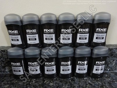 12 AXE Essentials FRESH SHIELD Scent Men's 24 hour Solid Stick Deodorant 1.2 oz.