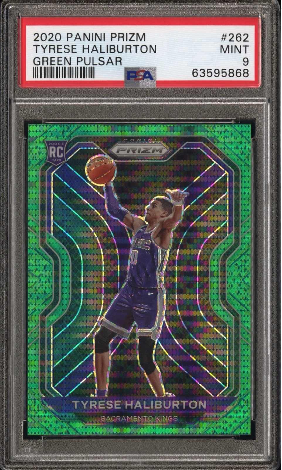Tyrese Haliburton 2020 RC Prizm #/25 Green Pulsar #262 SSP