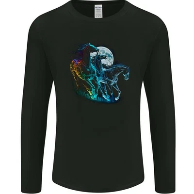T-Shirt À Manches Longues Équestre Pour Hommes Mystiques - Photo 1/2