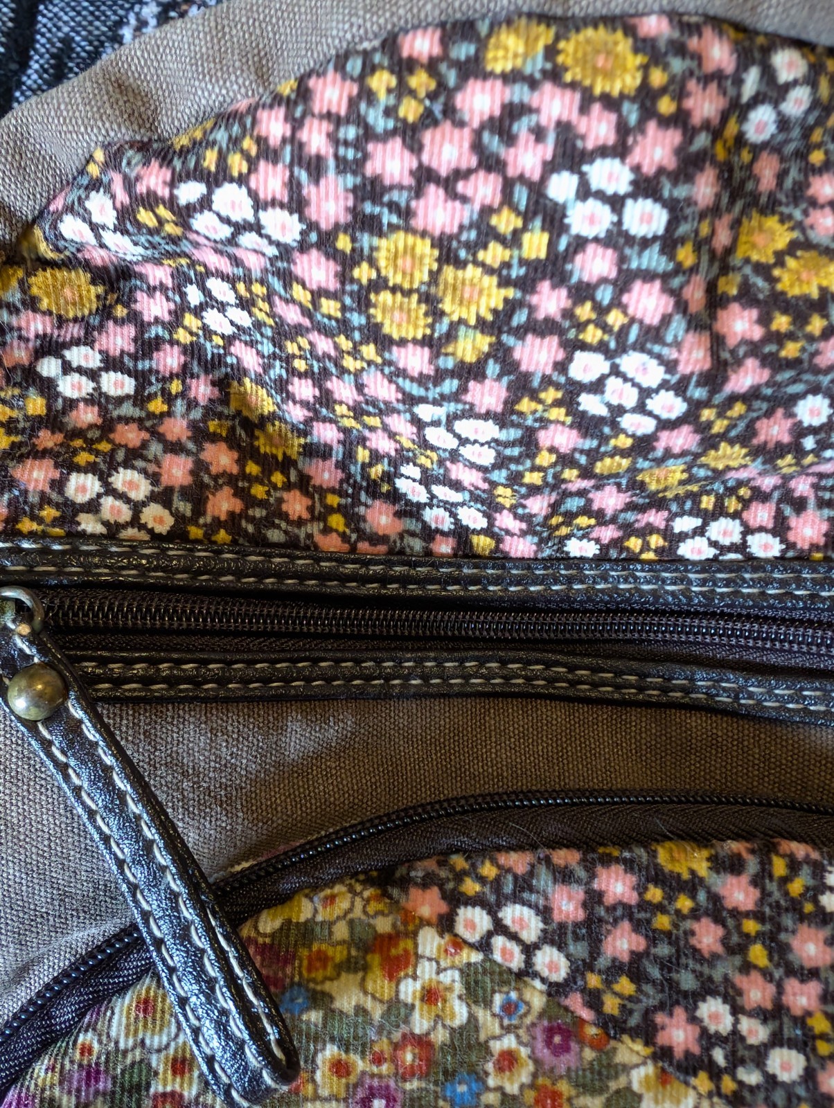 Union Bay Backpack Boho Patchwork Brown And Flora… - image 6