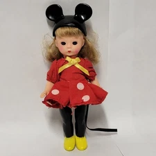 Vintage Disney 2004 Alexander Doll Co Minnie Mouse Red Polka Dot Dress