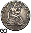 1855-O Seated Liberty Half Dollar, Arrows, Choice XF++/AU New Orleans Issue