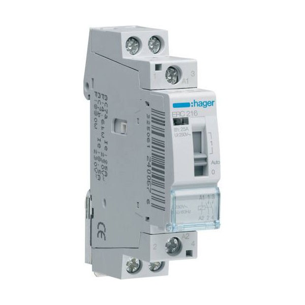 Hager Installation Relay Switch 16A 230V With Contact Indicator