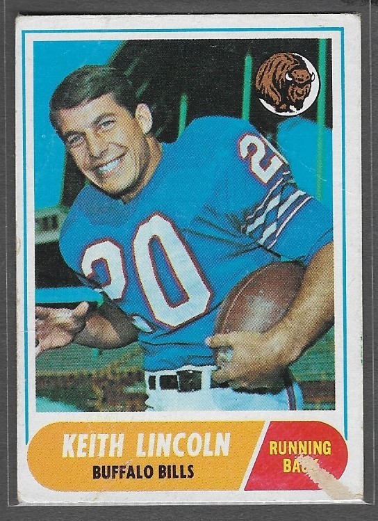 1968 Topps #19 Keith Lincoln (P) Buffalo Bills