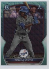2023 Bowman Draft Chrome Aqua Wave Refractor 58/125 Kendall George #BDC-190 1o1b