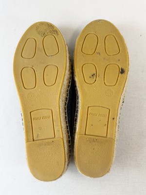 Blue Sapphire 36 デニムクリスタルパンプス miu miu Iconic States United - Miu Miu | Jeans Denim 靴