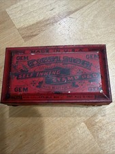 Antique GEM Self Inking Stamp Pad Metal Case Pat Aug 9 1910 Made in USA