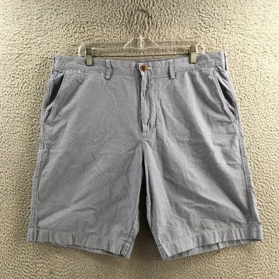 J.Crew Bermuda Shorts Mens 11 Blue Cotton Mid Rise Zip Fly Button Front Casual