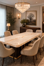 Mesa de losa de ónix blanco | Mesa de cóctel rectangular de piedra natural para sala de estar