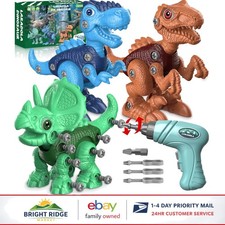 Dinosaur Building Toy Set for Boys and Girls with Electric Drill  Instructions