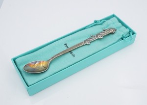 Vtg Tiffany & Co Racing Cars Feeding Spoon Sterling Silver 6" Retired Box M2078