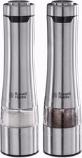 Russell Hobbs Salt & Pepper Grinders- Stainless Steel - Battery Powered