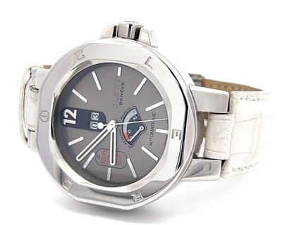Clerc Icon 8 Power Reserve Automatik Herrenuhr Stahlgehäuse mit Lederarmband